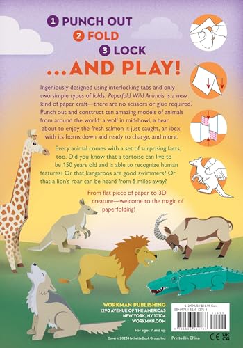 Paperfold Wild Animals: 10 Amazing Punch-Out-and-Fold Paper Creatures (Paperfold, 1)