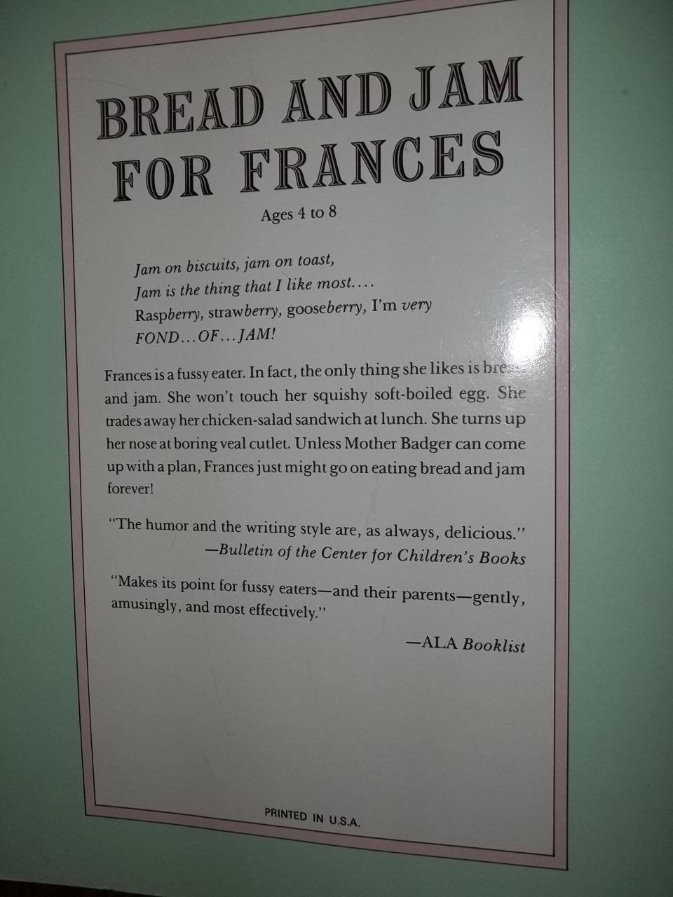 Bread and Jam for Frances (I Can Read Level 2)